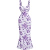 image:imageGORGLITTER Womens Floral Wedding Guest Bridal Shower Cocktail Midi DressesPurple Floral
