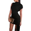 image:imageGORGLITTER Womens Going Out Dresses Asymmetrical Birthday Dinner DressBlack
