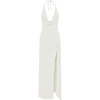 image:imageGORGLITTER Womens Halter Crochet Maxi Dress Beach Bikini Swimsuit Cover UpBeige