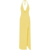 image:imageGORGLITTER Womens Halter Crochet Maxi Dress Beach Bikini Swimsuit Cover UpMustard Yellow