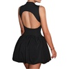 image:imageGORGLITTER Womens Open Back Bubble Dress Cut Out Mini Dresses Going OutBlack