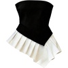 image:imageGORGLITTER Womens Pleated Strapless Top Dressy Business Casual Bandeau Top