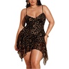 image:imageGORGLITTER Womens Plus Size Dress Sexy Cheetah Birthday Cocktail DressesMocha Brown