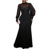 image:imageGORGLITTER Womens Plus Size Formal Dress Elegant Mesh Wedding Guest DressBlack