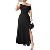image:imageGORGLITTER Womens Plus Size One Shoulder Birthday Dress Cocktail OutfitsBlack