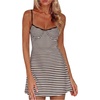 image:imageGORGLITTER Womens Striped Mini Sun Dresses Summer Vacation Beach OutfitsBrown