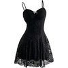 image:imageGORGLITTER Womens Y2k Lace Goth Mini Dress Mesh A Line Short DreesesBlack
