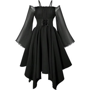 image:imageGORGLITTER Girls Dress Fall Goth Long Sleeve Birthday Party Formal OutfitsBlack