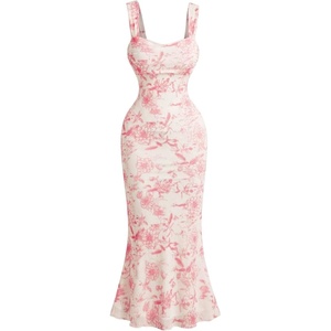 image:imageGORGLITTER Womens Floral Wedding Guest Bridal Shower Cocktail Midi DressesDusty Pink Flower