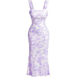 image:imageGORGLITTER Womens Floral Wedding Guest Bridal Shower Cocktail Midi DressesPurple