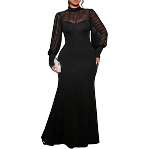 image:imageGORGLITTER Womens Plus Size Formal Dress Elegant Mesh Wedding Guest DressBlack
