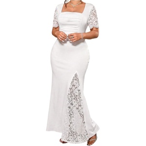 image:imageGORGLITTER Womens Plus Size Lace Birthday Cocktail Formal Prom Maxi DressWhite