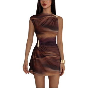 image:imageGORGLITTER Womens Ruched Bodycon Mini Dress Birthday Cocktail Cute OutfitsBrown Dye