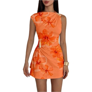 image:imageGORGLITTER Womens Ruched Bodycon Mini Dress Birthday Cocktail Cute OutfitsOrange