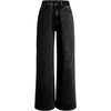 image:imageGORGLITTER Girls Baggy Jeans Wide Leg High Waisted Denim Pants ClothesBlack Grey B
