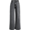 image:imageGORGLITTER Girls Baggy Jeans Wide Leg High Waisted Denim Pants ClothesBlack Grey C