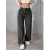 image:imageGORGLITTER Girls Baggy Jeans Wide Leg High Waisted Denim Pants ClothesBlack Iron