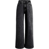 image:imageGORGLITTER Girls Baggy Jeans Wide Leg High Waisted Denim Pants ClothesDark Black C