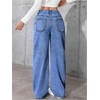 image:imageGORGLITTER Girls Baggy Jeans Wide Leg High Waisted Denim Pants ClothesDark Blue Wash