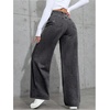 image:imageGORGLITTER Girls Baggy Jeans Wide Leg High Waisted Denim Pants ClothesDark Grey Denim