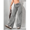 image:imageGORGLITTER Girls Baggy Jeans Wide Leg High Waisted Denim Pants ClothesGrey