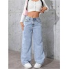 image:imageGORGLITTER Girls Baggy Jeans Wide Leg High Waisted Denim Pants ClothesLight Wash