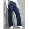 image:imageGORGLITTER Girls Baggy Jeans Wide Leg High Waisted Denim Pants ClothesMedium Blue C