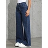 image:imageGORGLITTER Girls Baggy Jeans Wide Leg High Waisted Denim Pants ClothesMedium Blue C