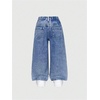 image:imageGORGLITTER Girls Baggy Jeans Wide Leg Ripped Straight Cargo Joggers PantsBlue