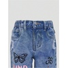 image:imageGORGLITTER Girls Baggy Jeans Wide Leg Ripped Straight Cargo Joggers PantsBlue