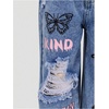 image:imageGORGLITTER Girls Baggy Jeans Wide Leg Ripped Straight Cargo Joggers PantsBlue