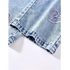 image:imageGORGLITTER Girls Baggy Jeans Wide Leg Ripped Straight Cargo Joggers PantsLight Blue Heart