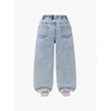 image:imageGORGLITTER Girls Baggy Jeans Wide Leg Ripped Straight Cargo Joggers PantsLight Blue Ripped