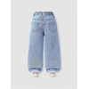 image:imageGORGLITTER Girls Baggy Jeans Wide Leg Ripped Straight Cargo Joggers PantsLight Wash Strawberry