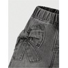 image:imageGORGLITTER Girls Bow Jeans Baggy Wide Leg High Waist Pants JoggersBlack