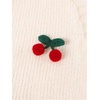 image:imageGORGLITTER Girls Cherry Cardigan Sweater Open Front Long Sleeve Knit TopsApricot