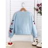 image:imageGORGLITTER Girls Cherry Cardigan Sweater Open Front Long Sleeve Knit TopsBlue