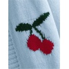image:imageGORGLITTER Girls Cherry Cardigan Sweater Open Front Long Sleeve Knit TopsBlue
