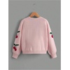 image:imageGORGLITTER Girls Cherry Cardigan Sweater Open Front Long Sleeve Knit TopsPink