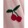 image:imageGORGLITTER Girls Cherry Cardigan Sweater Open Front Long Sleeve Knit TopsPink