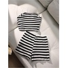 image:imageGORGLITTER Girls Cute Beach 2 Piece Outfits Vacation Going Out ClothesBlack and White