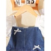 image:imageGORGLITTER Girls Denim Dress Cute Bow Puff Short Sleeve Square Neck Birthday A Line Casual Mini Jean DressesBlue