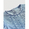 image:imageGORGLITTER Girls Denim Dress Summer Pleated A Line Cute Mini Tshirt DressLight Wash
