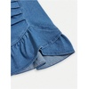 image:imageGORGLITTER Girls Denim Ruffle Dress Cute Bow Square Neck Ruched A Line Summer Vacation Short Jean DressBlue
