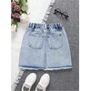 image:imageGORGLITTER Girls Denim Skirt Y2k High Waisted ALine Mini Jean SkirtsLight Blue