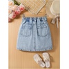 image:imageGORGLITTER Girls Denim Skirt Y2k High Waisted ALine Mini Jean SkirtsLight Wash