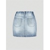 image:imageGORGLITTER Girls Denim Skirt Y2k High Waisted ALine Mini Jean SkirtsMedium Wash