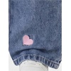 image:imageGORGLITTER Girls Floral Baggy Wide Leg Jeans Zipper Fly Washed Denim PantsDark Wash