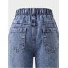 image:imageGORGLITTER Girls Floral Baggy Wide Leg Jeans Zipper Fly Washed Denim PantsDark Wash