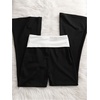 image:imageGORGLITTER Girls Foldover Flare Leggings Wide Leg Low Rise Pants TrousersBlack and White